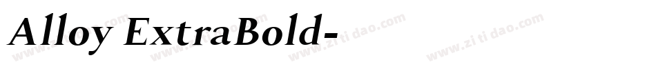 Alloy ExtraBold字体转换